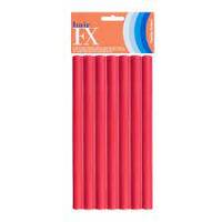 Hair FX Long Flexible Rollers Red 12pk