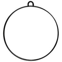 Round Mirror Large with Handle - Black