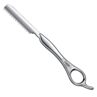Feather Silver Styling Razor - Long Handle, 'Texturising' Blade 17cm