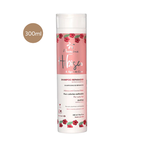 FLORACTIVE Hibiscus & Coconut Water | Repair for Curly Hair Shampoo 300ml