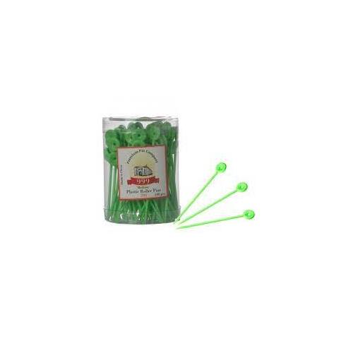 999 Green Plastic Roller Pins 100pk - 701 