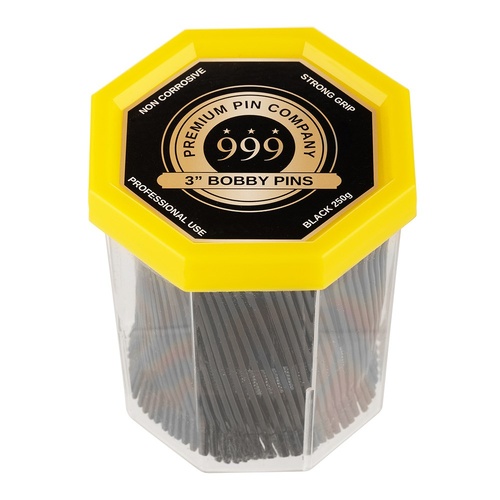 999 Premium Bobby Pins 3in Black 250g 