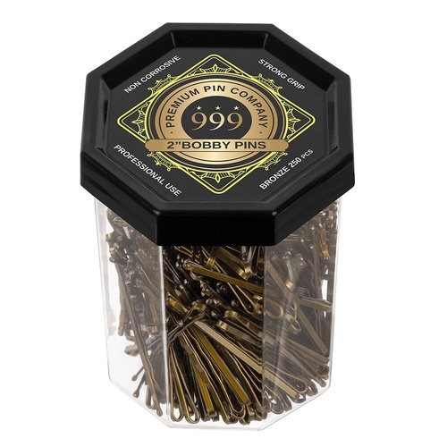 999 Premium Bobby Pins 2in Bronze 250g 
