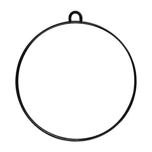 Round Mirror Large with Handle - Black