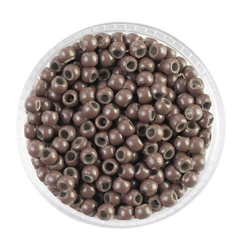 Angel Extensions Nano Silicon Brown Beads 500 Beads Per Bottle