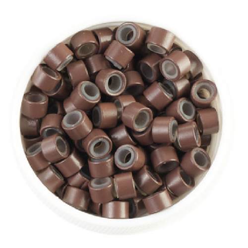 Angel Extensions Mini Silicon Brown Beads 125  Beads per Bottle