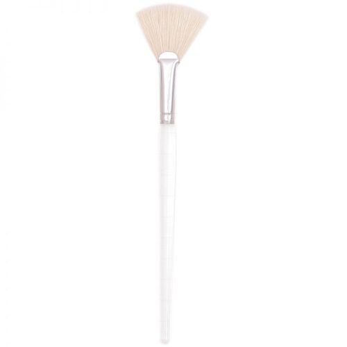 Facial Fan Stiff Mask Crown Brush - Clear Handle