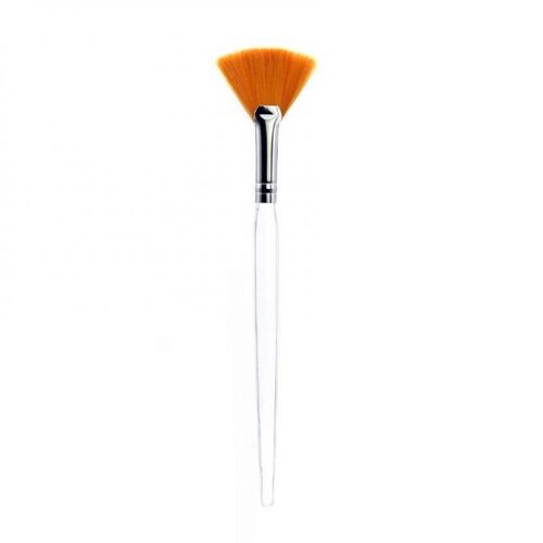 Facial Fan Mask Crown Brush - Clear Handle