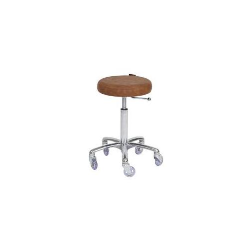 Turbo Stool Tan- Chrome Base