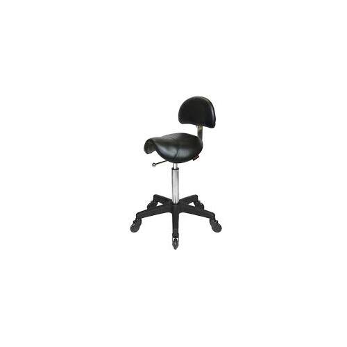 Joiken Saddle Stool with Back Black - Black Base