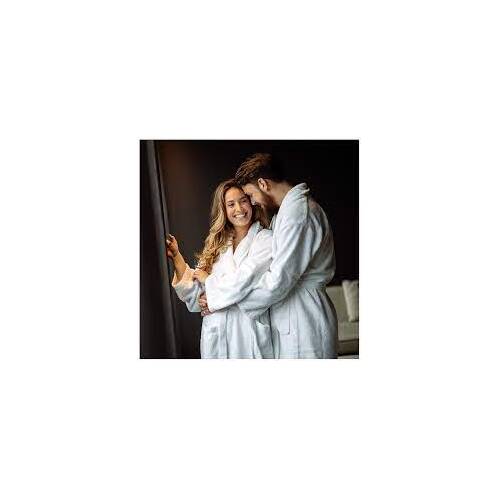 Joiken Unisex White Bath Robe - Medium