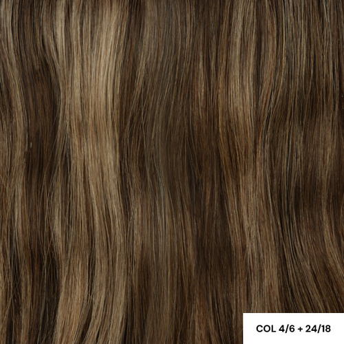 Angel Seamless 5 Piece Clip-In Set (D4/6+24/18) Due Dark Brown + Dark Blonde