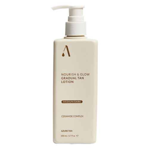 Azure Tan Nourish & Glow Gradual Tan Lotion - Medium to Dark 200ml