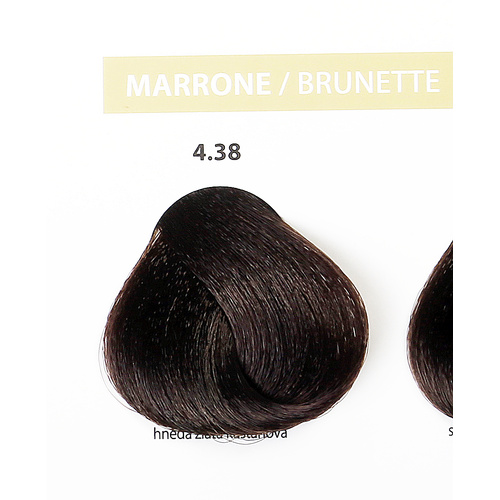 Kaaral Baco Hair Color Collection Soft Color 4.38 Medium Brown Gold Bruentte 100ml