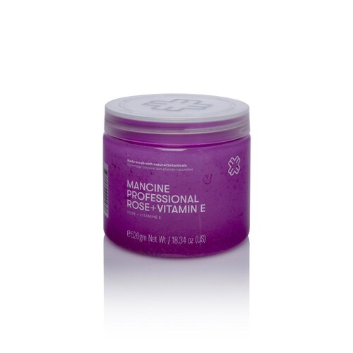 Mancine Hot Salt Body Scrub: Rose & Vitamin E 520g