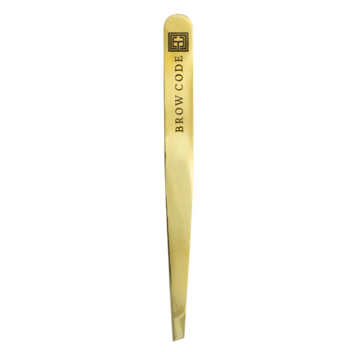 Brow Code Tweezers 100% Stainless Steel Slant