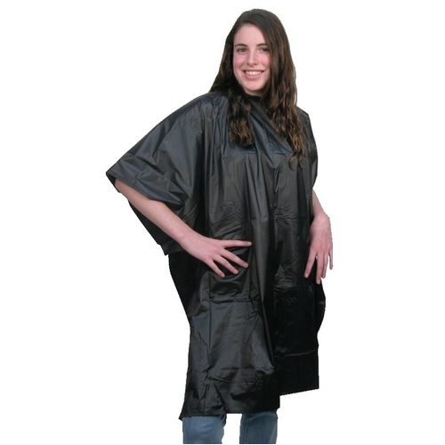 Cape Vinyl Black Dye With Velcro Neck 113cm 135cm