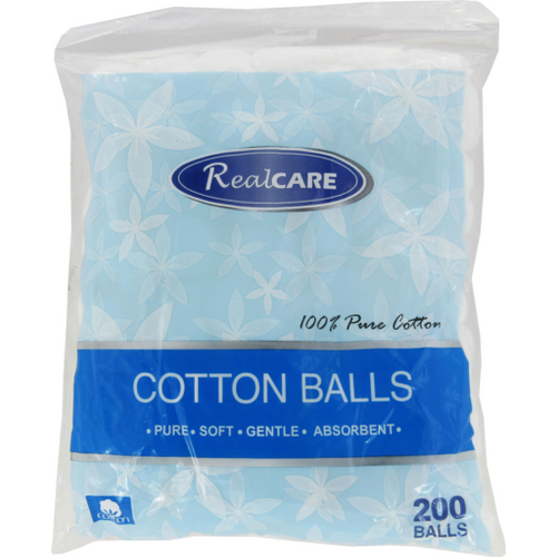 Real Care Cotton Balls 200pk