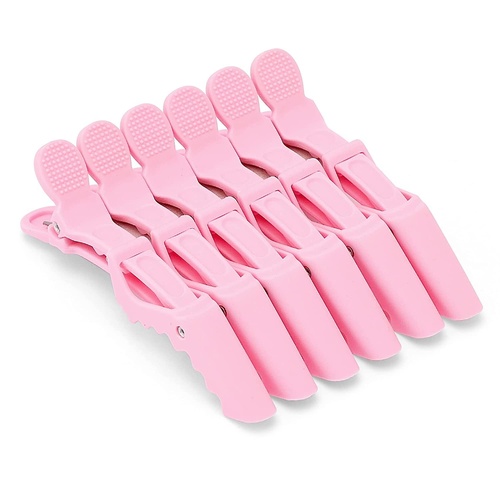Crocodile Clips Pastel Pink 6pk