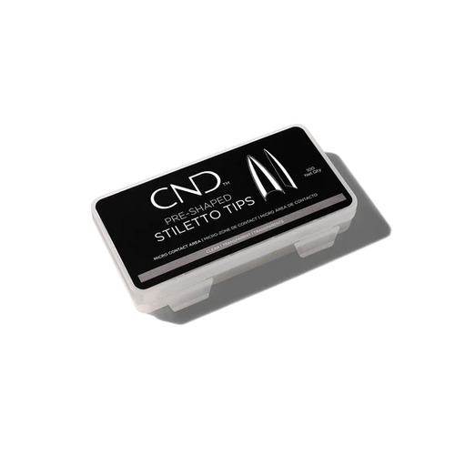 CND Pre-Shaped Stiletto Tips Clear