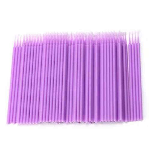 Disposable Super Fine Micro Brushes Purple 100 Pk
