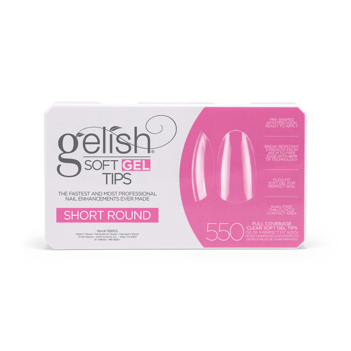 Gelish Soft Gel Tips Short Round 110pk