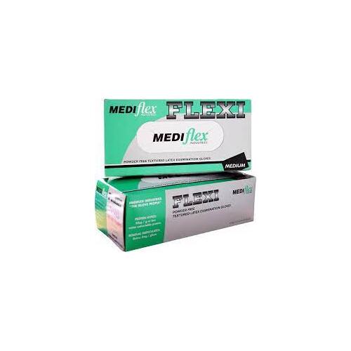 Mediflex Flexi Latex Powder Free Medium 100pk