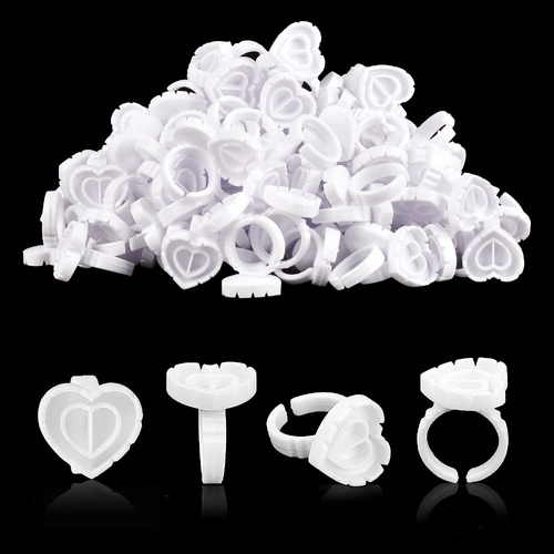 Eyelash Glue Love Heart Extension Ring 50pk