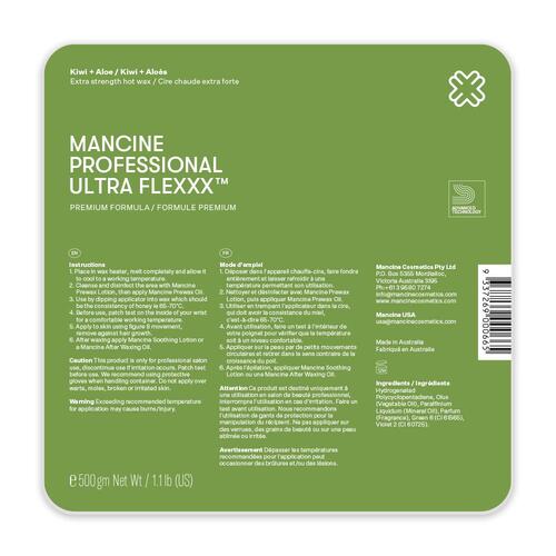 Mancine 'Ultra Flexxx' Hot Wax: Kiwi & Aloe 500g