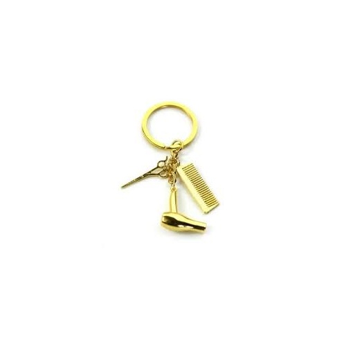 Hairdresser Keyring Charm. Scissors Combe Blowdryer
