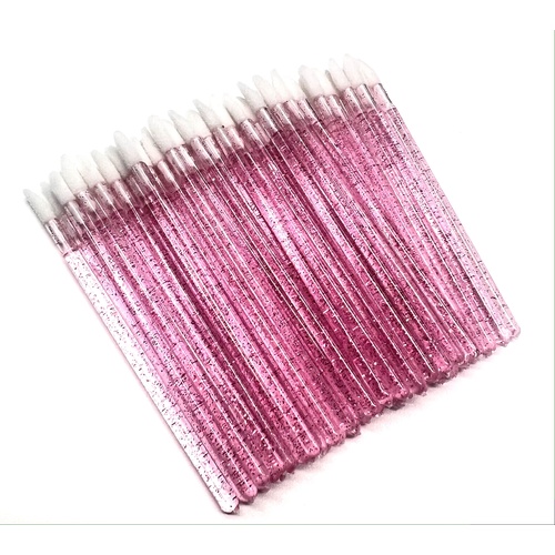 Disposable Lip Wands 50 Pack - Glitter Pink