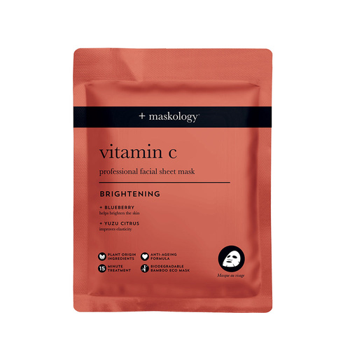 Maskology VITAMIN C Professional Facial Sheet Mask - Box of 12 Sachet
