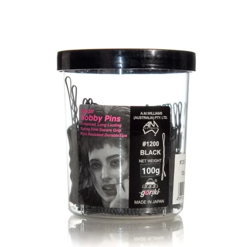 AM Williams 555 Bobby Pins Black 1.5inch 200g