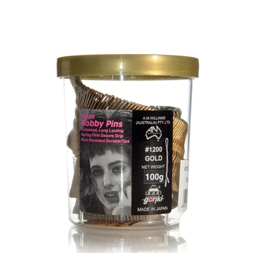 AM Williams 555 Bobby Pins Gold 1.5inch 200g