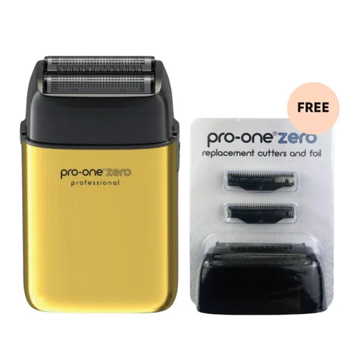 Pro-One Zero Foil Shaver - Gold With Limited Edition Free Foiler & Cutter