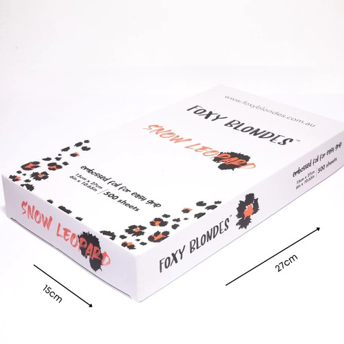 Foxy Blondes Snow Leopard Pre-Cut 27cm Flat Pack Foils