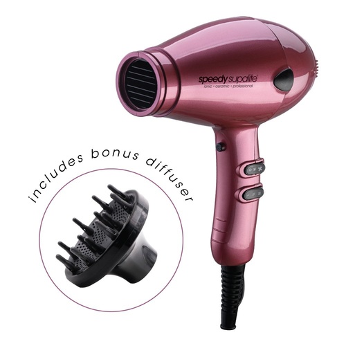 Speedy Supalite Professional Hairdryer with Diffuser - Blush