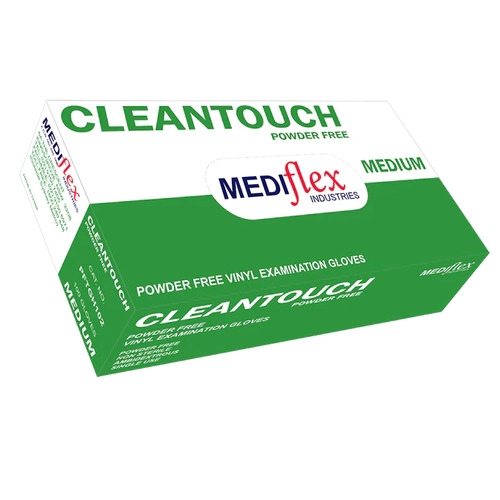 Mediflex Powder Free Vinyl Gloves Clear MED