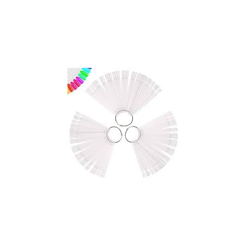 Clear Nail Polish Colour Display Sticks on Ring (50 Removable Sticks)